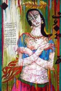 A. S. Rind, Untitled, 20 x 30 Inch, Acrylic on Canvas, Figurative Painting, AC-ASR-120